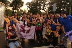 UP CWS and Kalinga Day Care Center staff before the start of parade