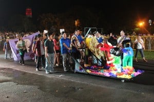 In front of Quezon Hall